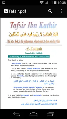 Tafsir Ibn Kathir android App screenshot 1